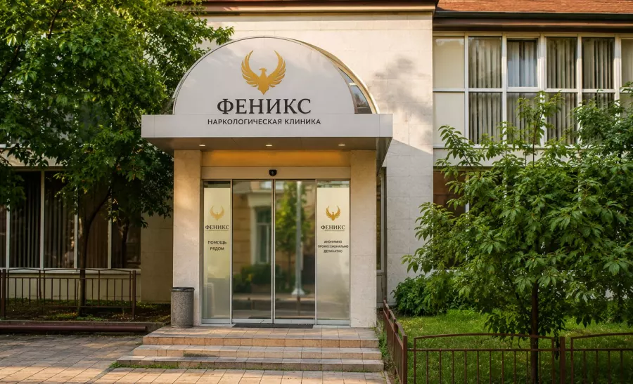 Вход в наркологическую клинику «Феникс» в Бавлах